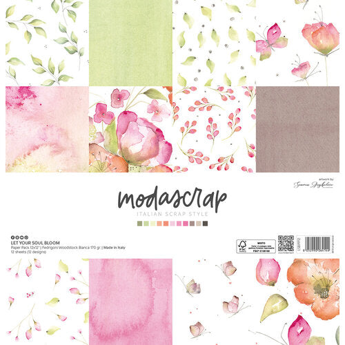 ModaScrap Let Your Soul Bloom – 12" x 12" Paper Pack