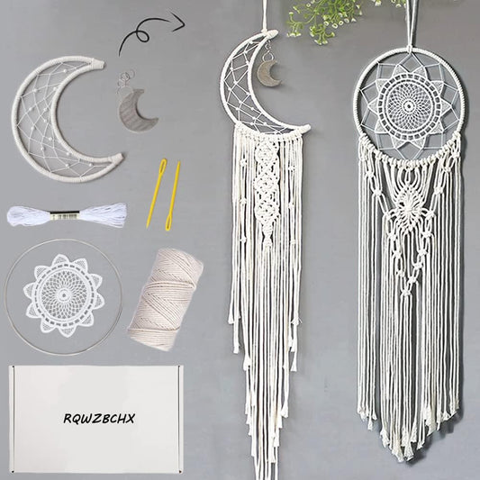 DIY Macramé Dream Catcher Kit – 2 Wall Hanging Designs for Beginners