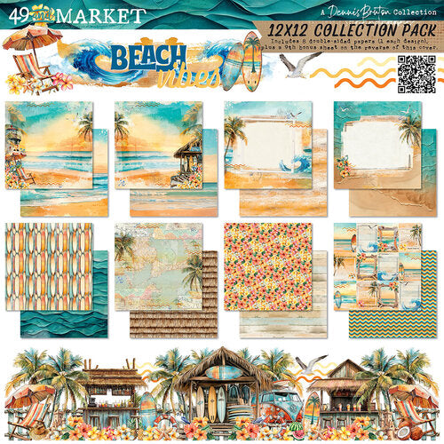 49 and Market Beach Vibes Collection – 12" x 12" Paper Pack