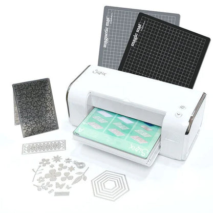 Big Shot Switch Plus Machine Die-Cutting Bundle – White with Magic Mat & Magnetic Mat