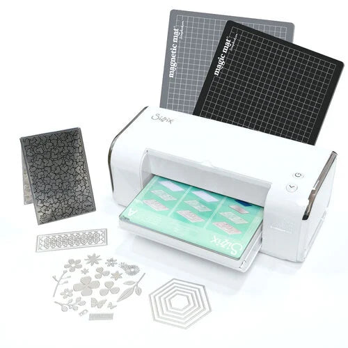 Big Shot Switch Plus Machine Die-Cutting Bundle – White with Magic Mat & Magnetic Mat